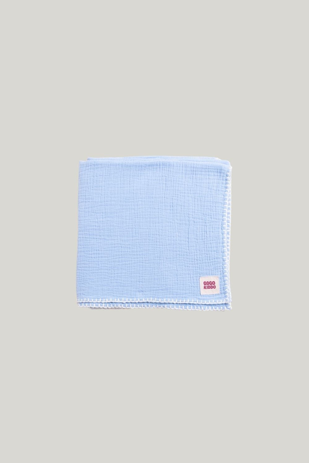 Light And Breathable Muslin Swaddle Wrap - Periwinkle/ivory - Periwinkle - image 1
