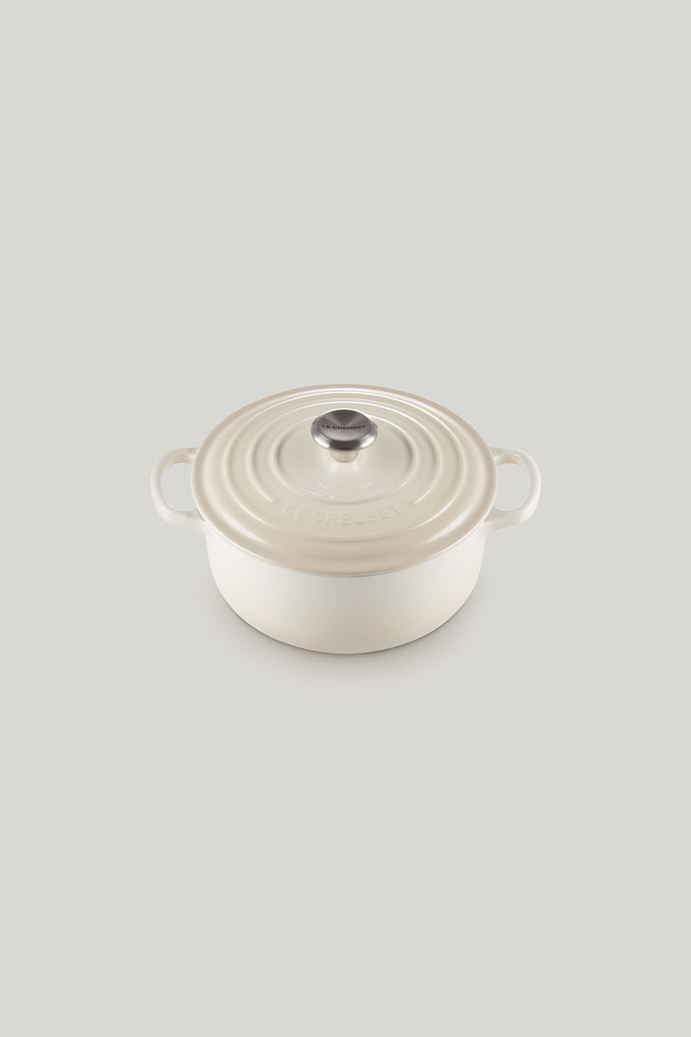 Signature Cast Iron Round Casserole 20cm - Meringue - image 1