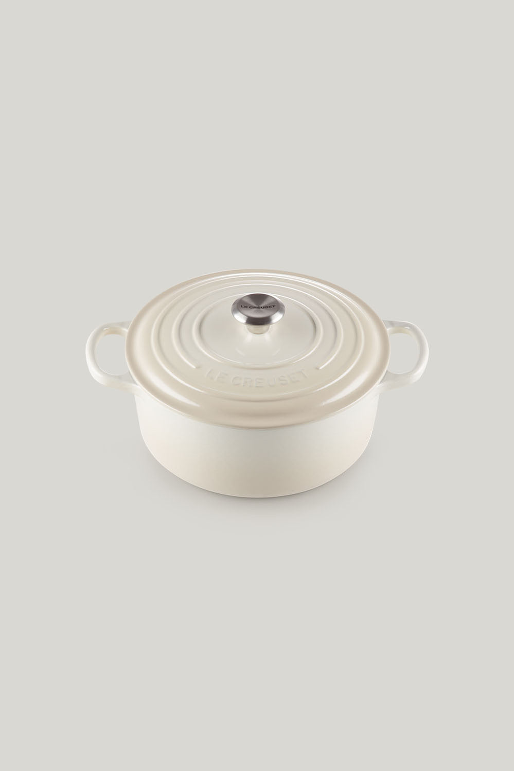 Signature Cast Iron Round Casserole 26cm - Meringue - image 1
