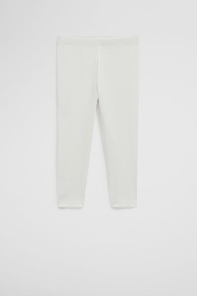 Organically Grown Cotton Blend Solid Rib Legging