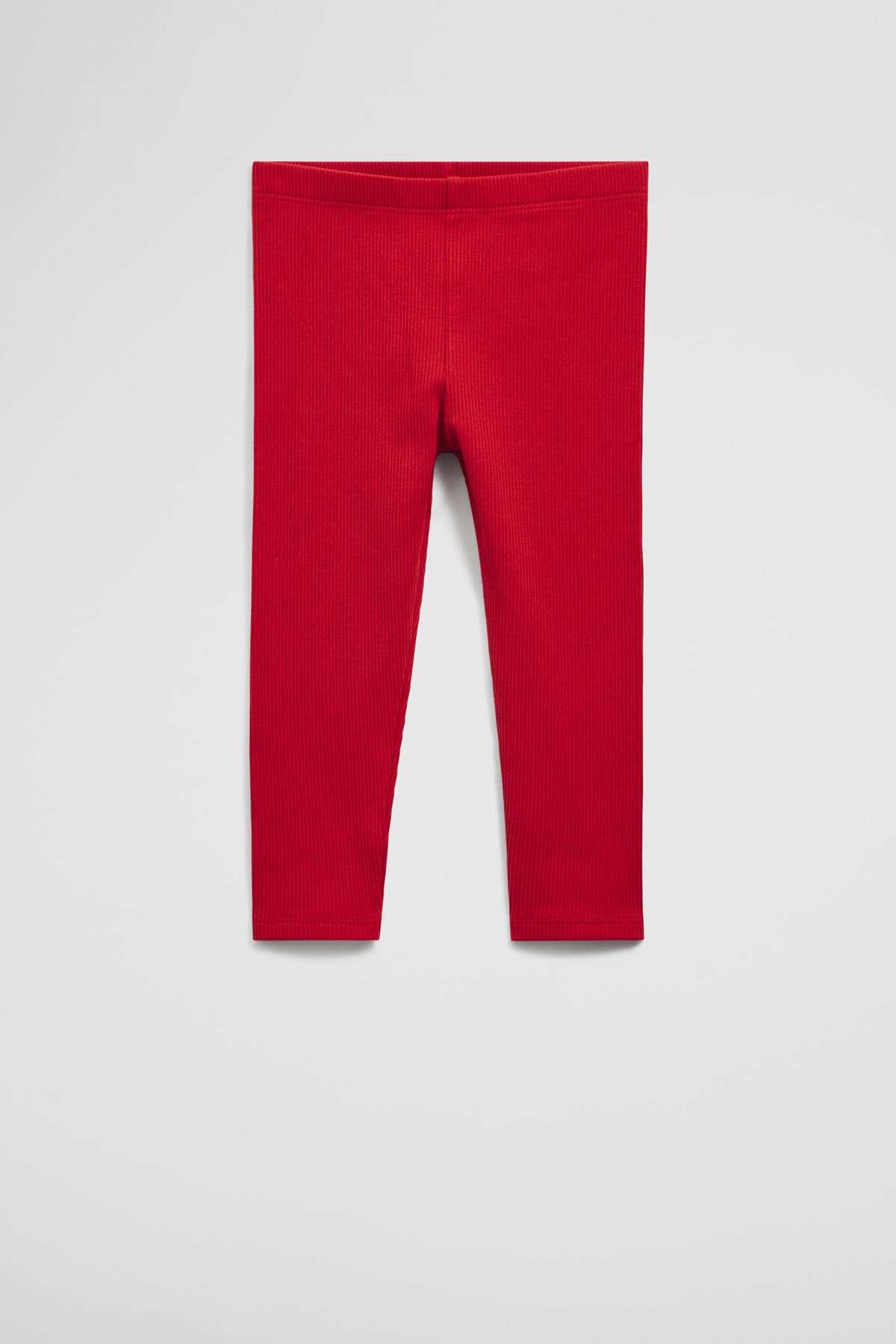 Organically Grown Cotton Blend Solid Rib Legging