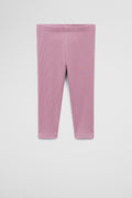 Organically Grown Cotton Blend Solid Rib Legging