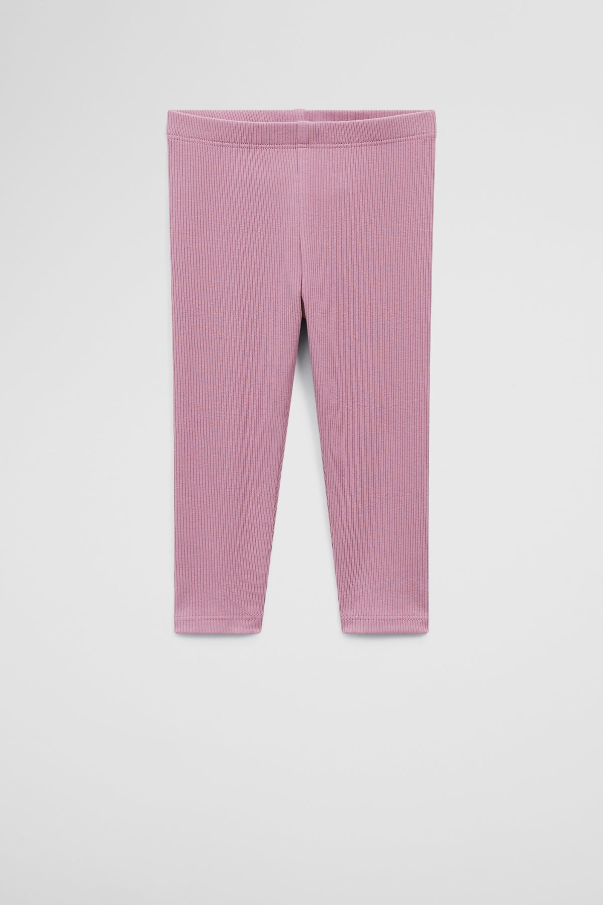 Organically Grown Cotton Blend Solid Rib Legging