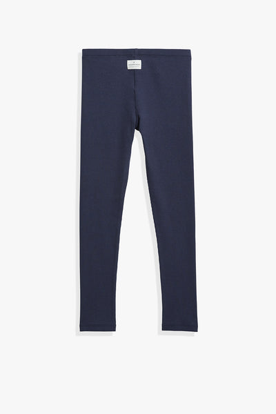 Organically Grown Cotton Blend Solid Rib Legging
