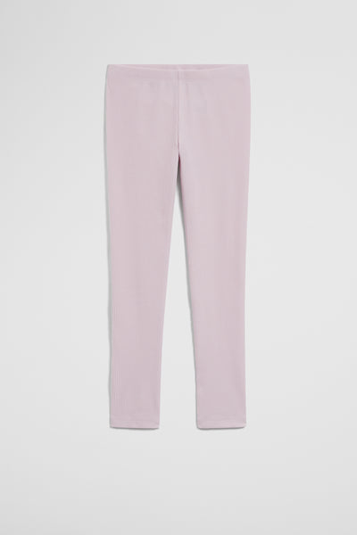Organically Grown Cotton Blend Solid Rib Legging