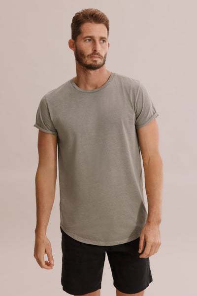 Australian Cotton Longline Garment Dye T-Shirt