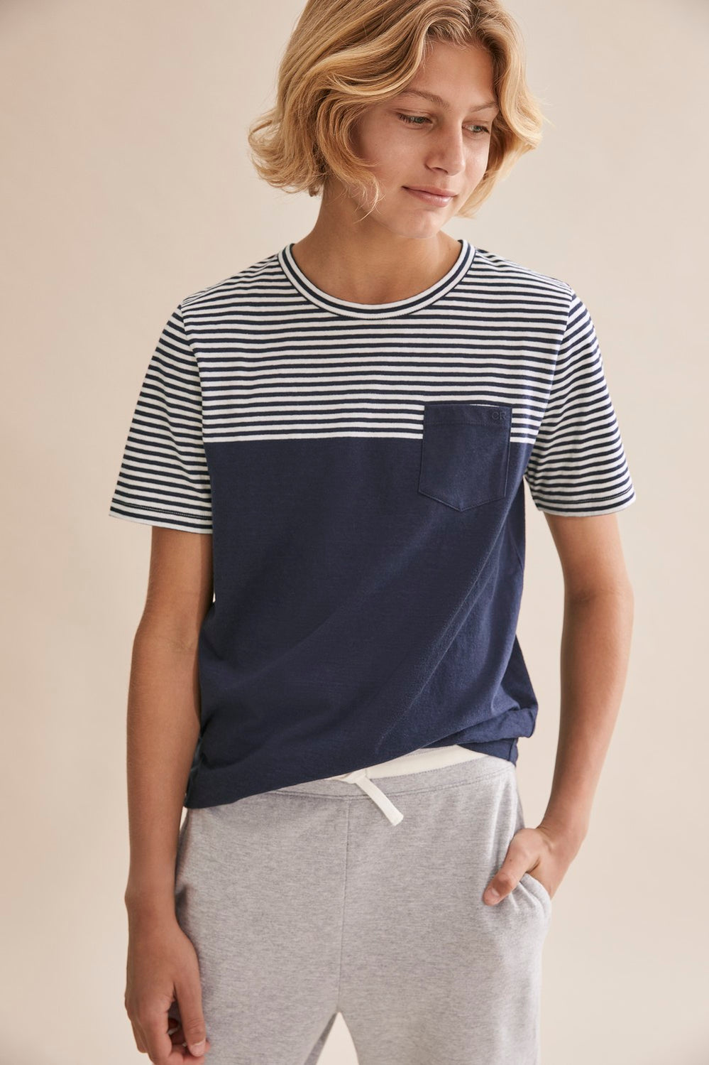 Teen Spliced Stripe T-Shirt
