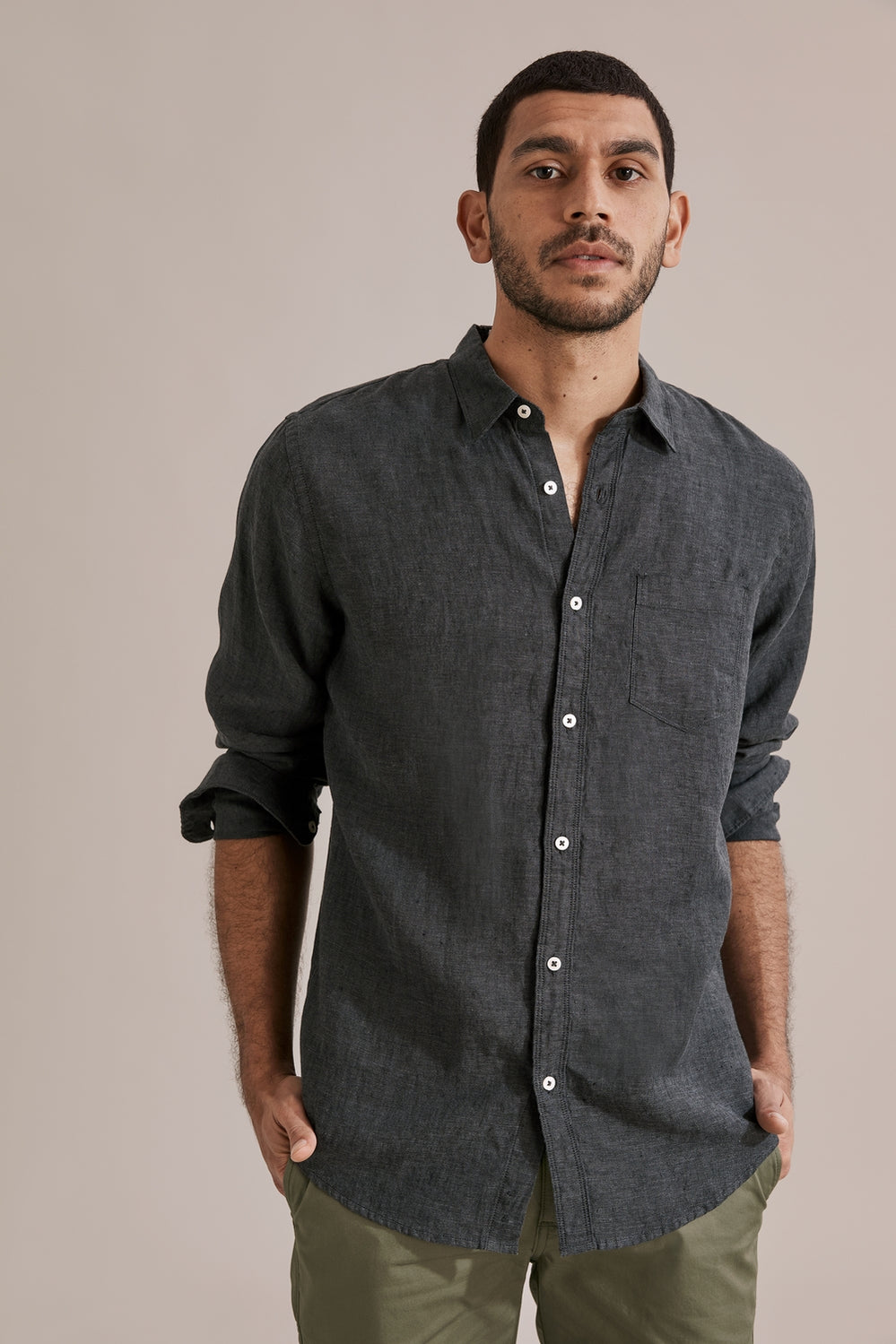 Regular Fit Linen Shirt