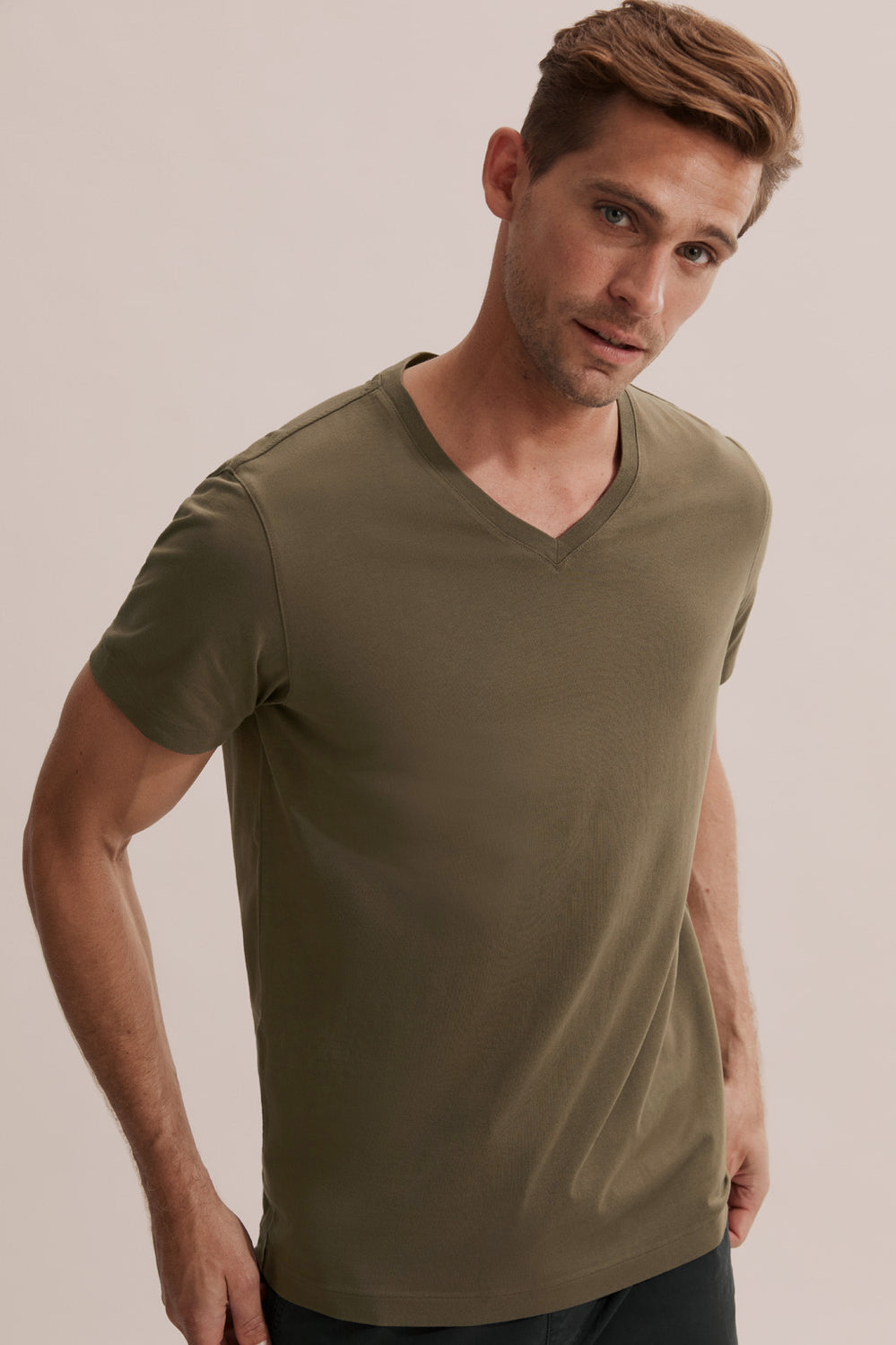 Pima Cotton V-Neck T-Shirt