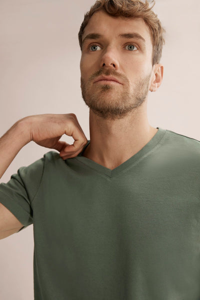Pima Cotton V-Neck T-Shirt