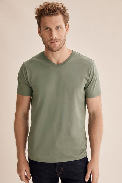 Pima Cotton V-Neck T-Shirt