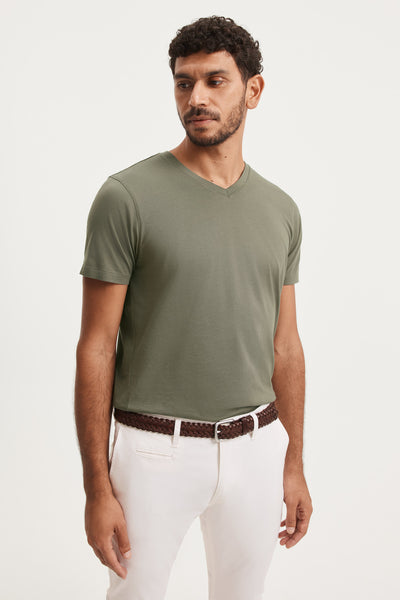 Pima Cotton V-Neck T-Shirt