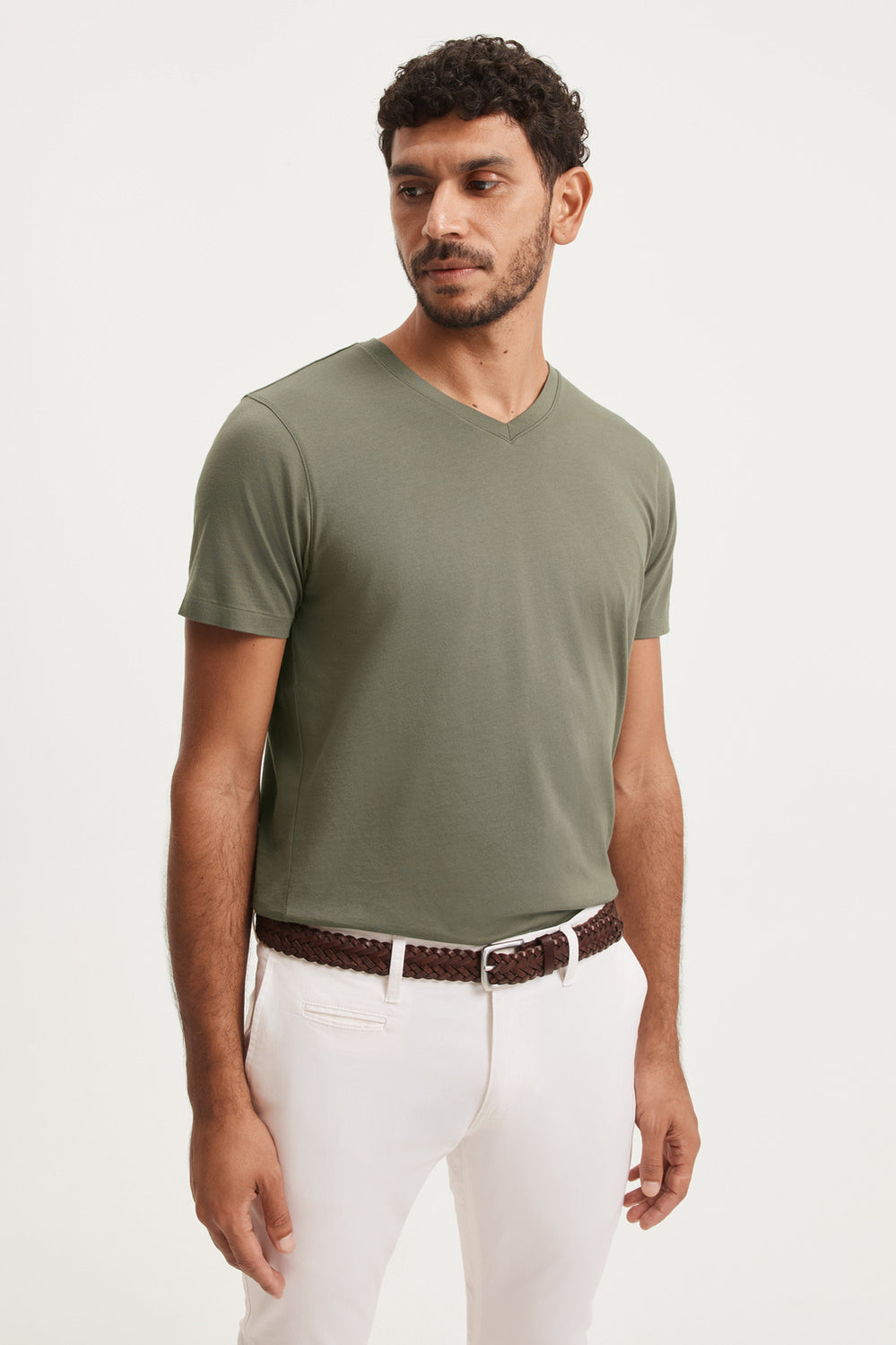 Pima Cotton V-Neck T-Shirt