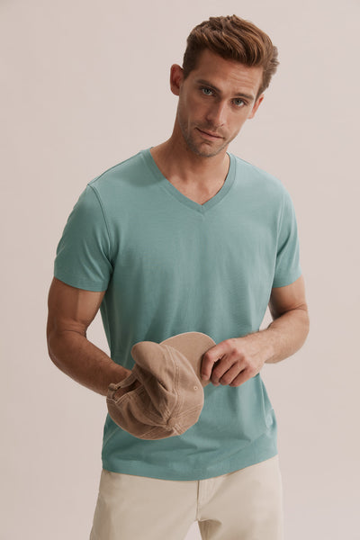 Pima Cotton V-Neck T-Shirt