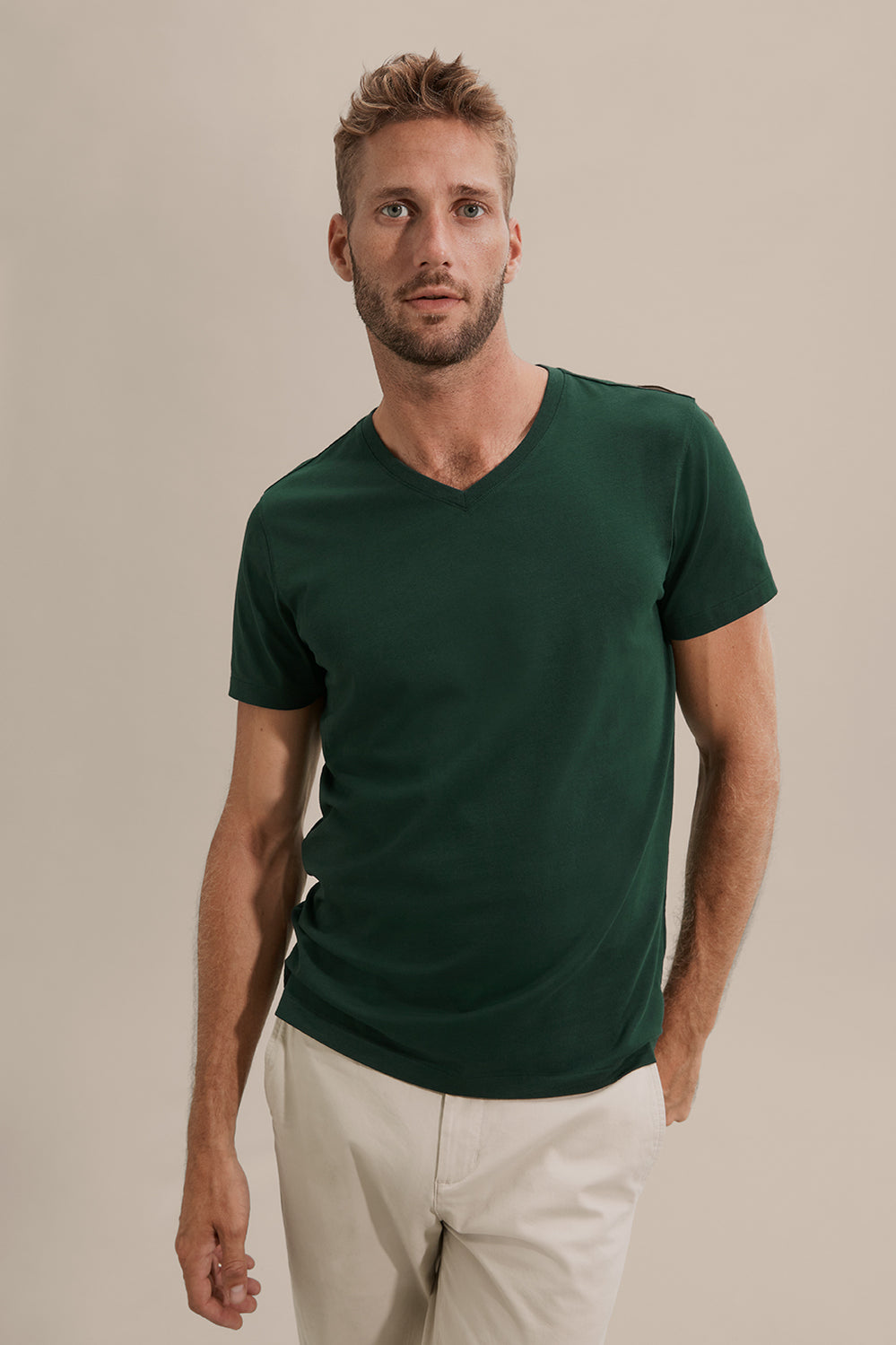Pima Cotton V-Neck T-Shirt