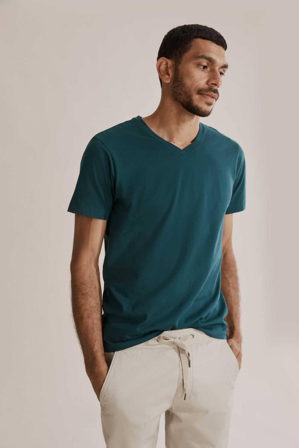Pima Cotton V-Neck T-Shirt
