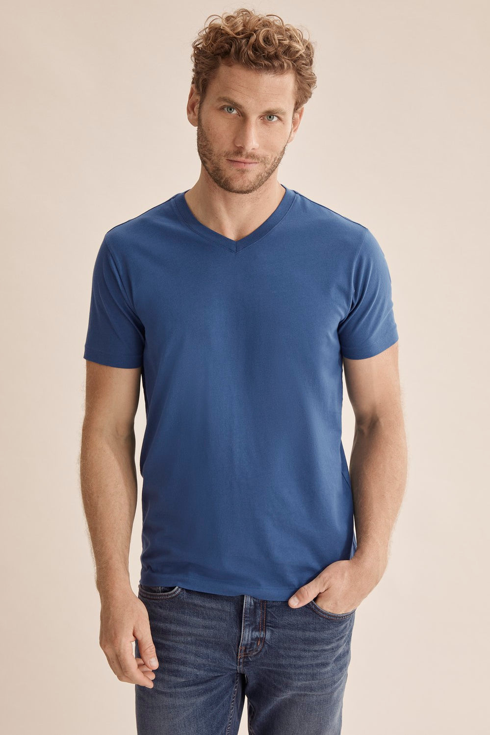 Pima Cotton V-Neck T-Shirt