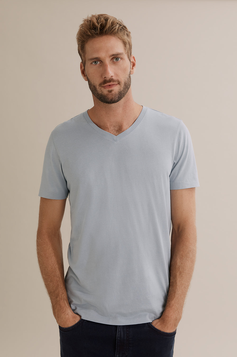 Pima Cotton V-Neck T-Shirt