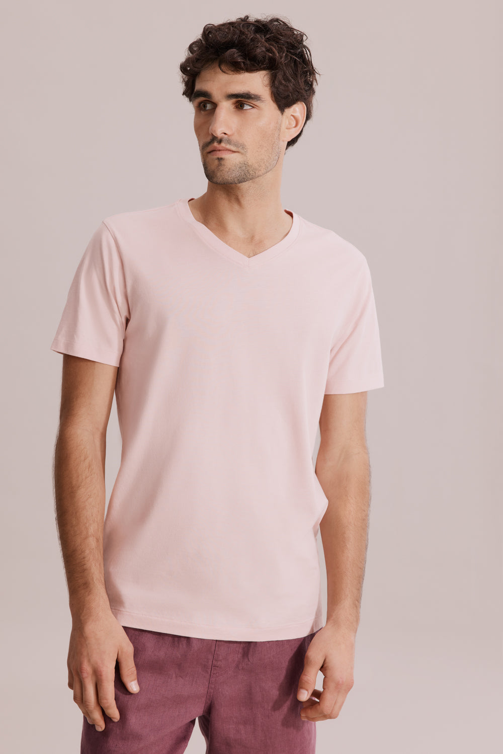 Pima Cotton V-Neck T-Shirt