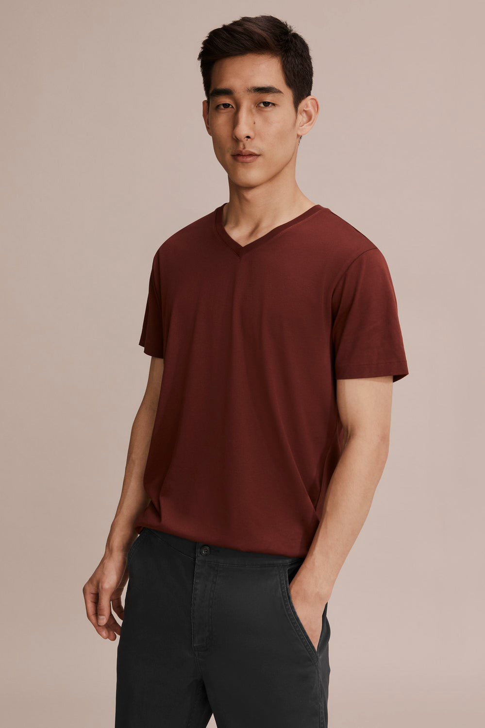 Pima Cotton V-Neck T-Shirt