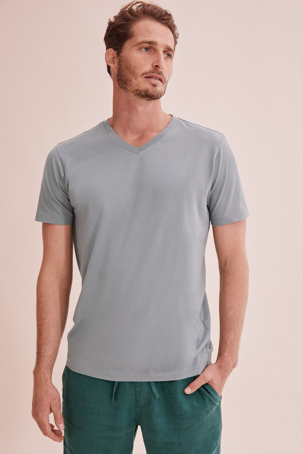 Pima Cotton V-Neck T-Shirt