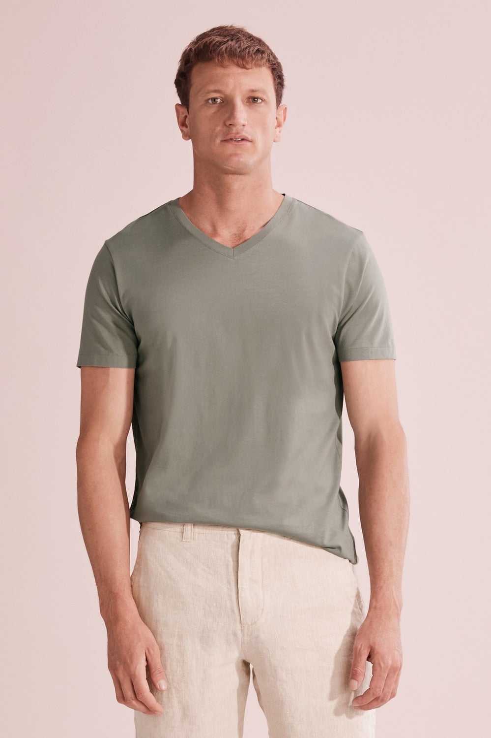 Pima Cotton V-Neck T-Shirt