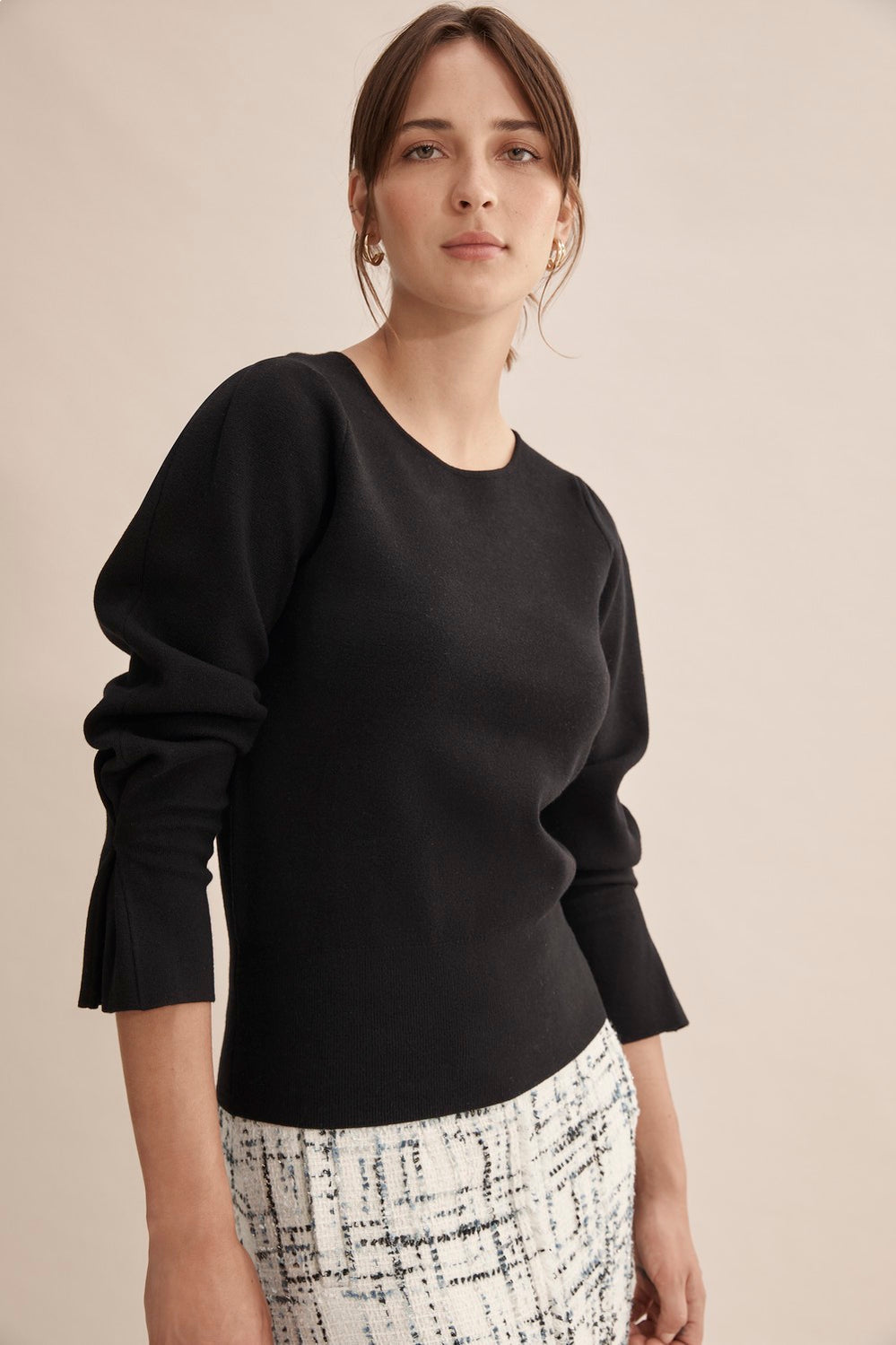 Compact Knit Wool Top