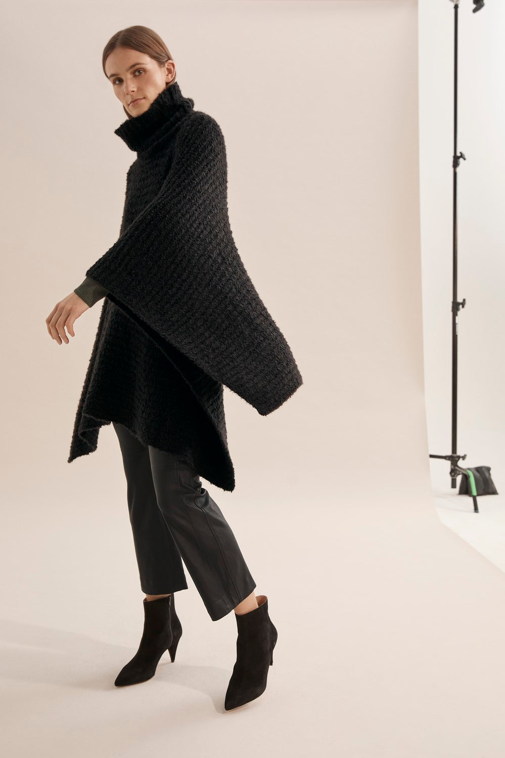 Boucle Knit Poncho