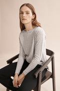 Boat Neck Wool Cotton Sweater