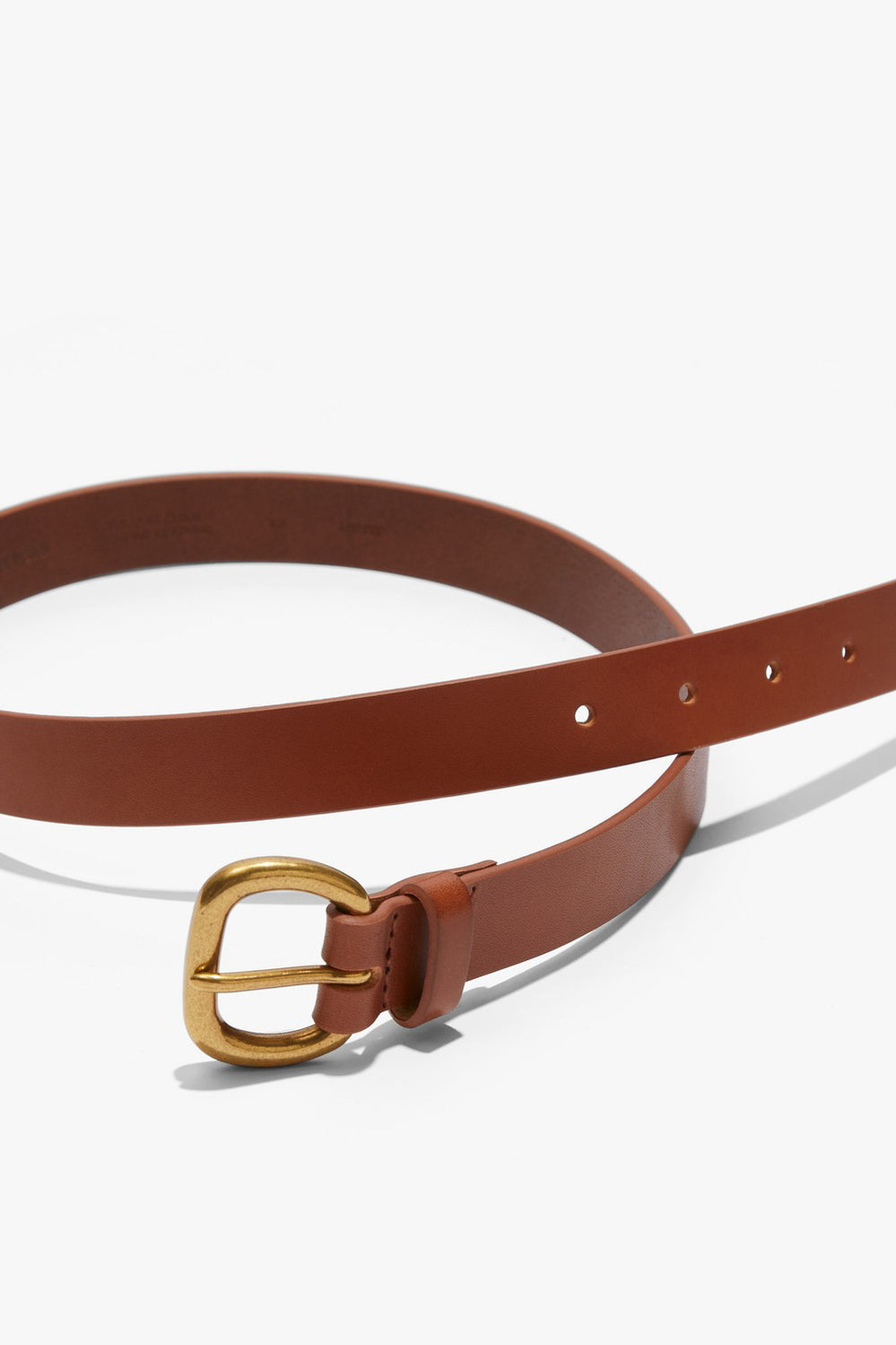 Skinny Solid Buckle Belt