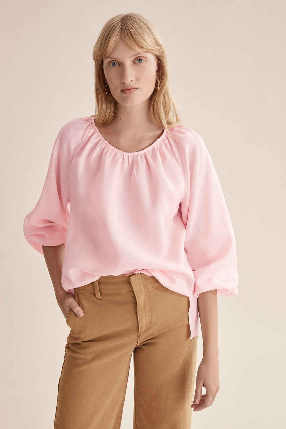 Gathered Neck Blouse