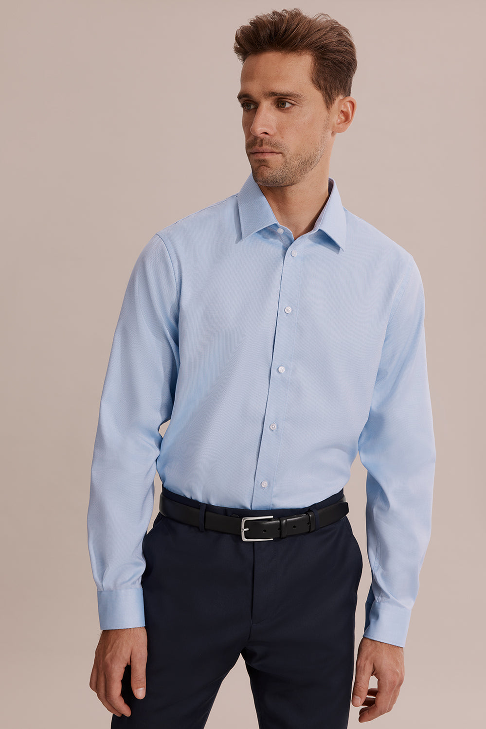 Regular Fit Textured Travel Shirt