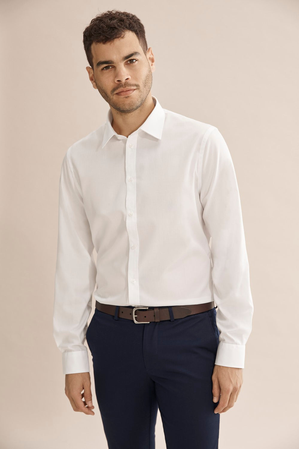 Slim Poplin Travel Shirt