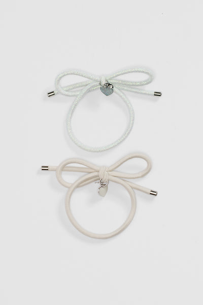 Bow Hair Tie Pack Of 2