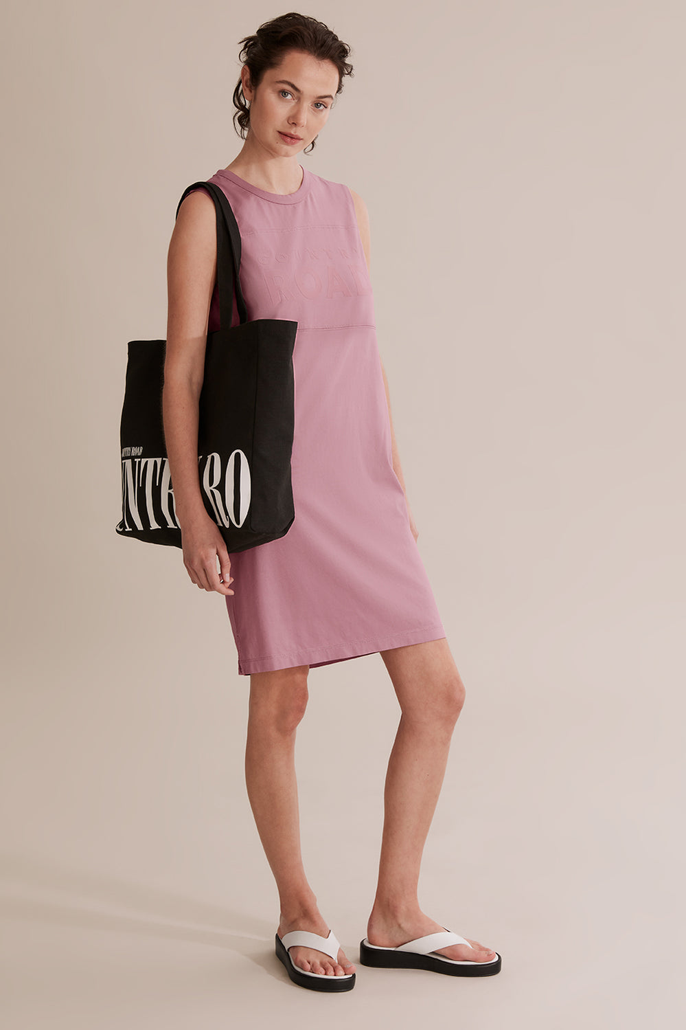 Cotton Modern Logo Tank Dress