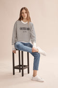 Cotton Stripe Heritage Sweat