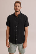 Regular Fit Linen Short Sleeve Shirt