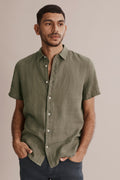 Regular Overdyed Linen Shirt