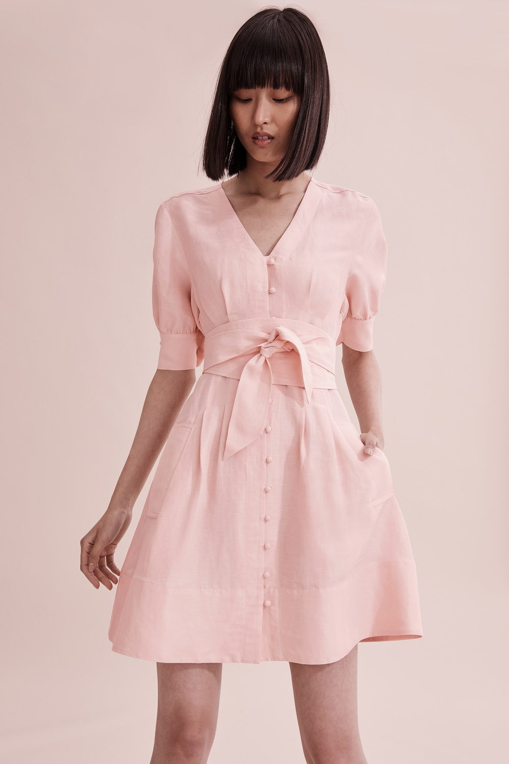 V-Neck Mini Dress
