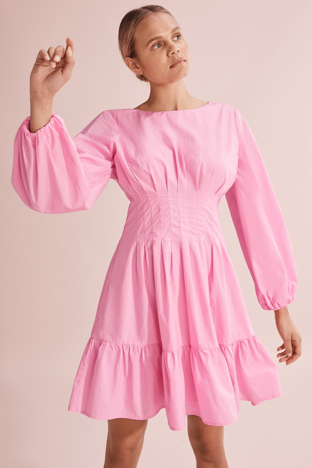 Cotton Poplin Mini Dress