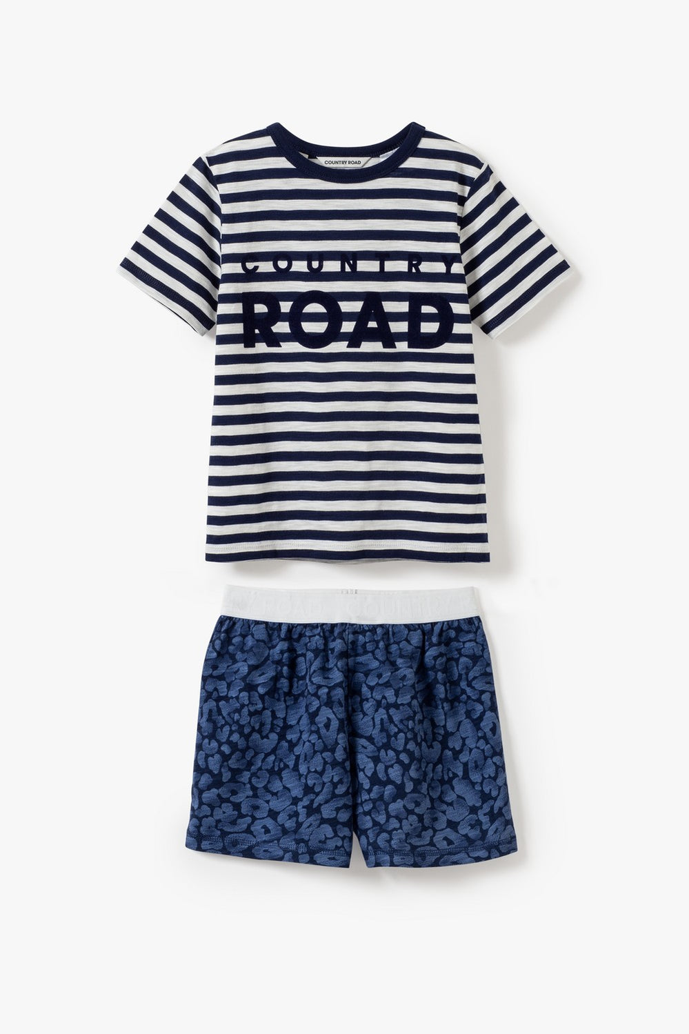 Cotton Stripe Logo Pyjama Set
