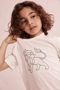 Cotton Lion Embroidered T-Shirt