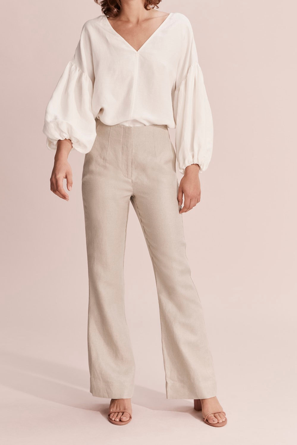 Darted Linen Pant