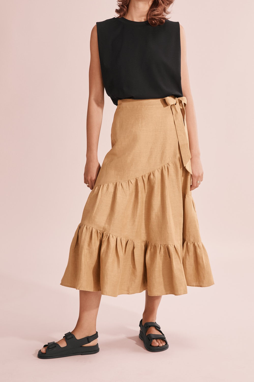 Linen Wrap Skirt