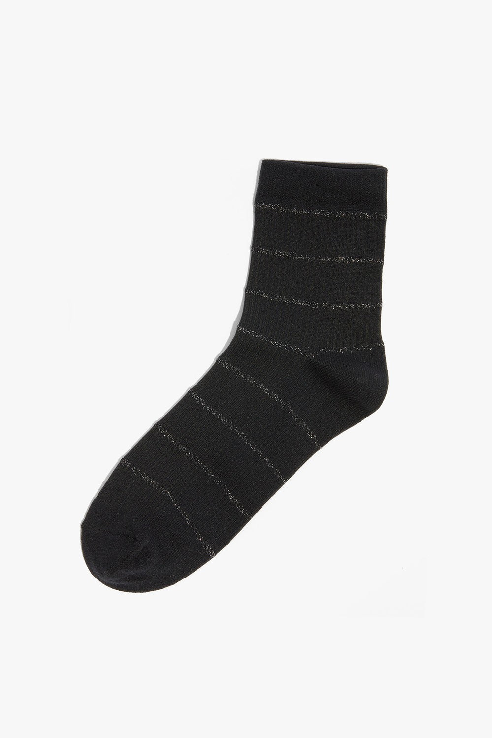 Fine Metallic Quarter Crew Sock