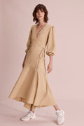 Seersucker Wrap Dress
