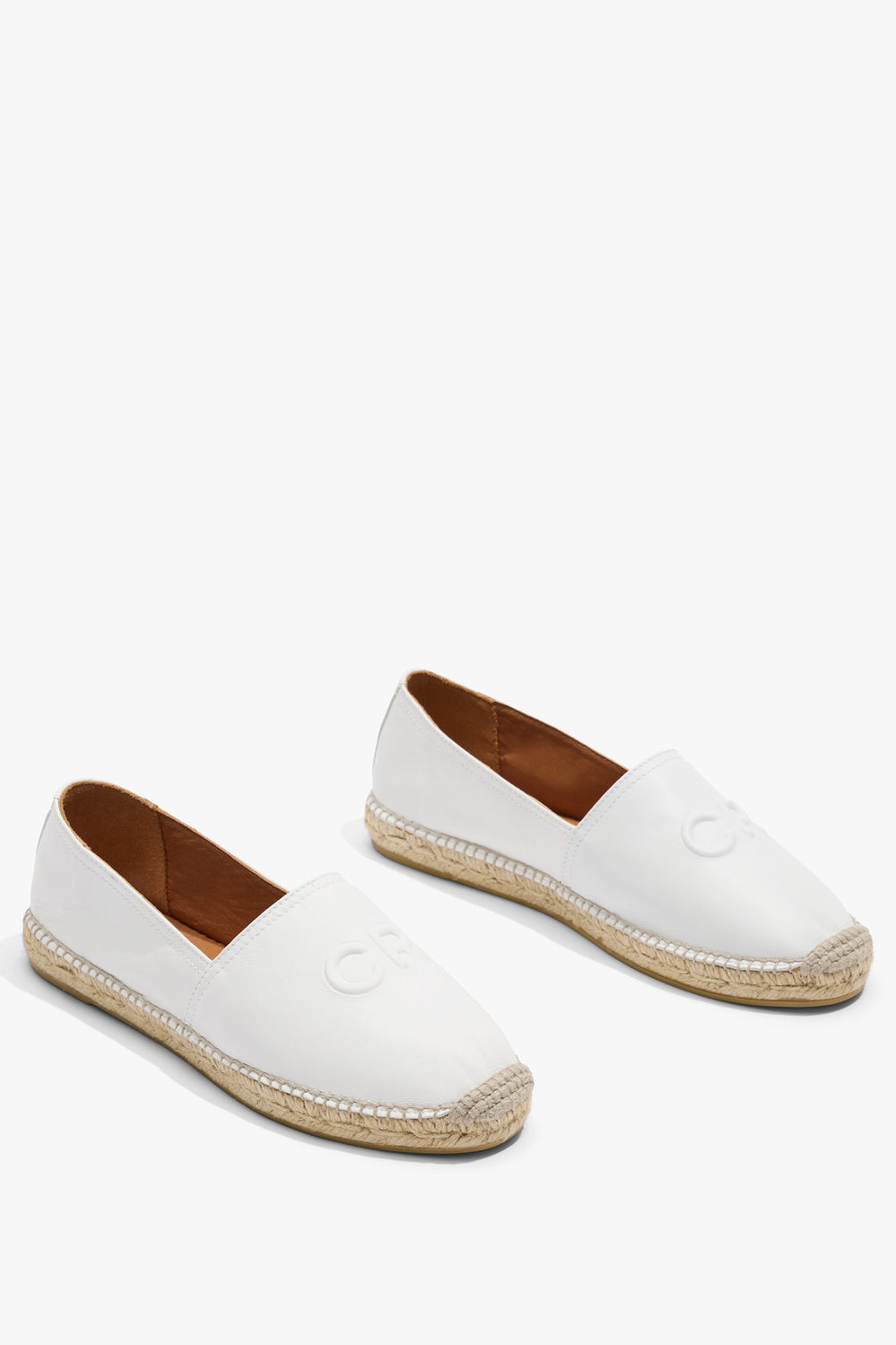 Cr Logo Leather Espadrille
