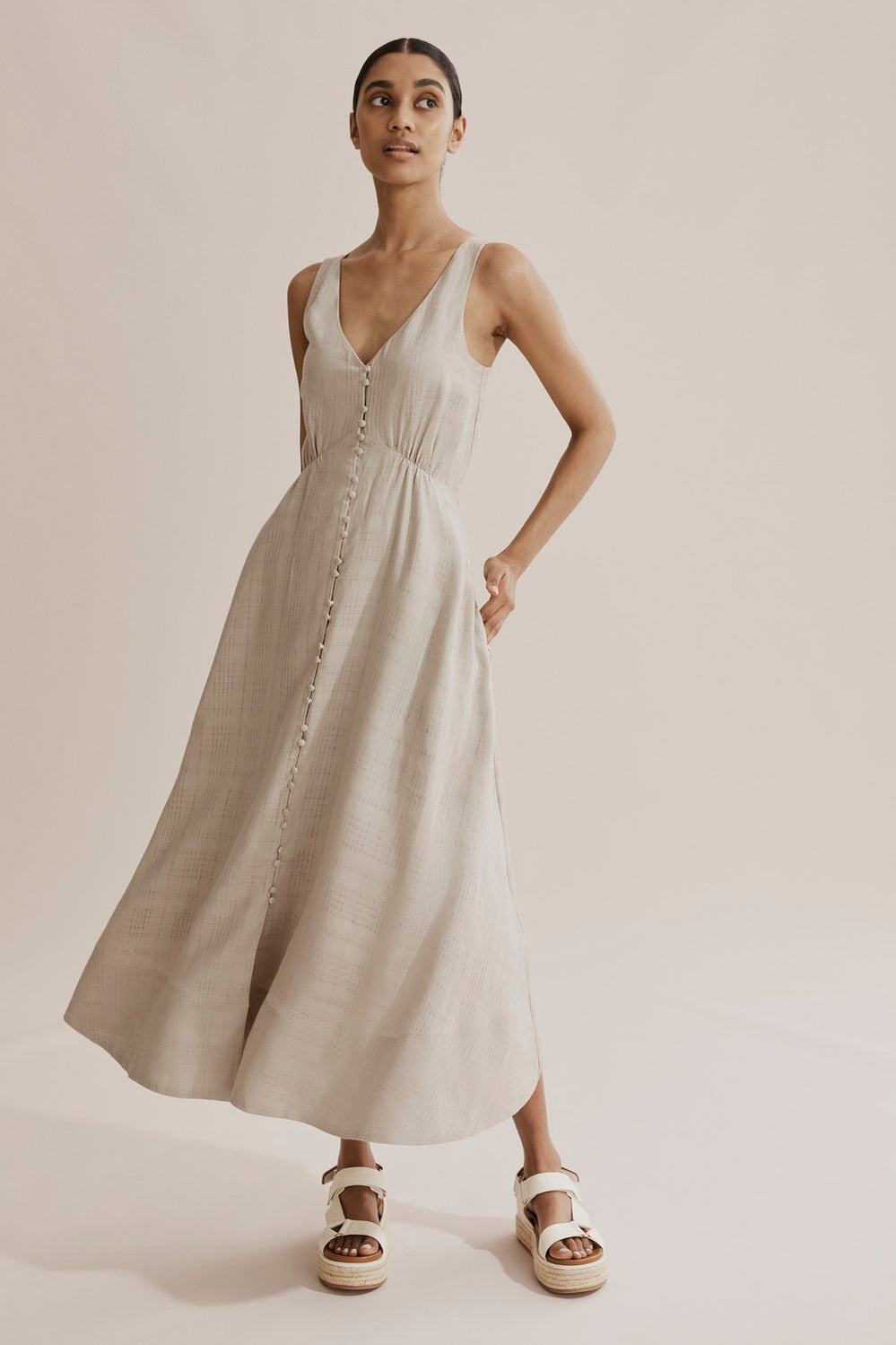Linen Midi Dress