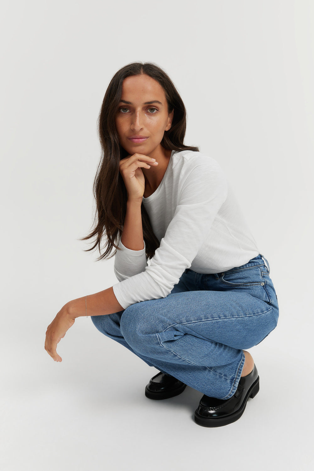 Long Sleeve Cotton Slub T-Shirt