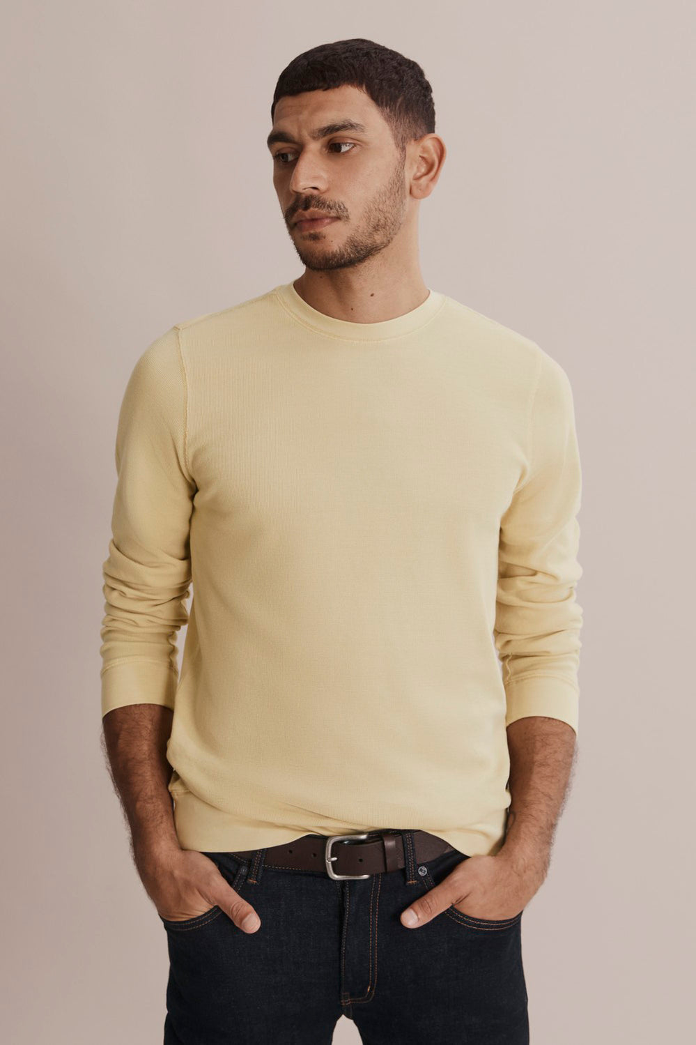 Long Sleeve Waffle Crew T-Shirt